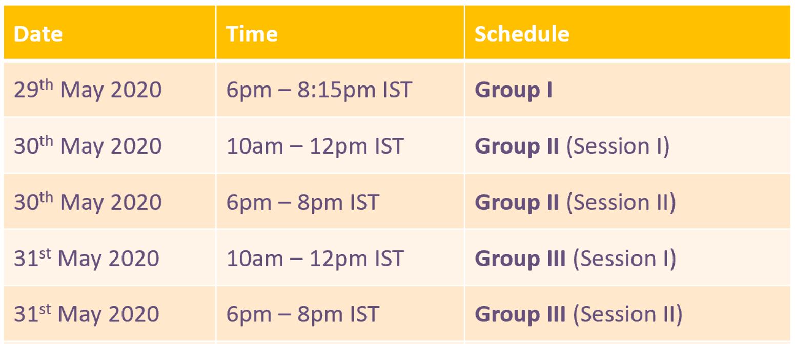 Final Schedule